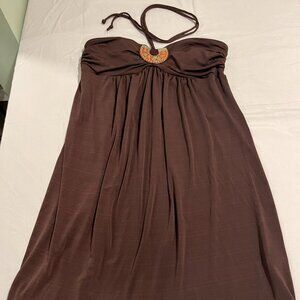 Brown Halter Dress